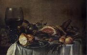 Pieter Claesz Still life with Ham oil painting